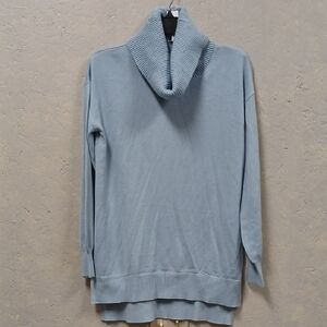 LOFT Soft Blue Cowl Neck High Low Knit Sweater Small